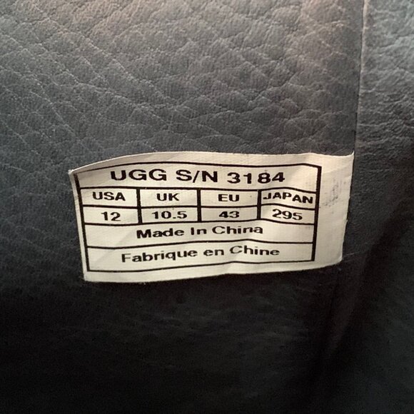 UGG Australia 3184 Women's Black Leather Knee High Side Partial Zip Boots - Picture 10 of 16